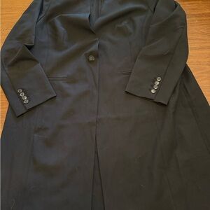 Lane Bryant Black V-Neck Coat